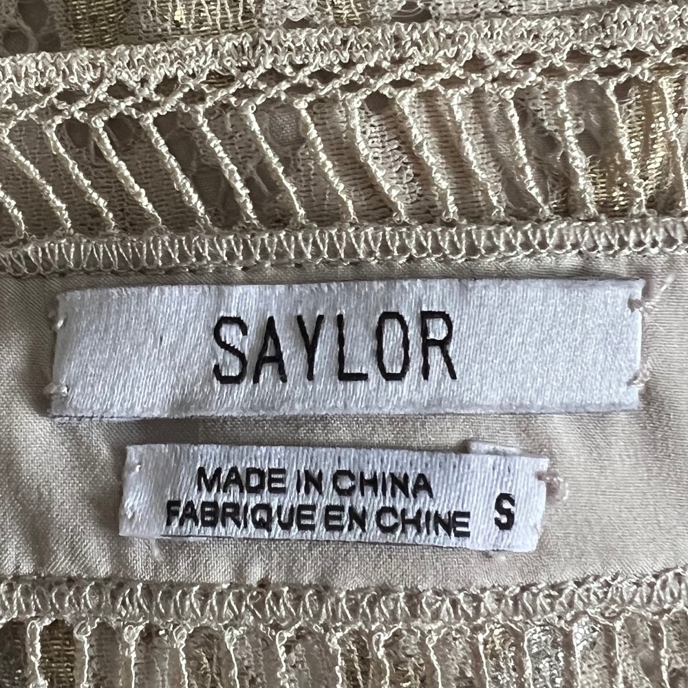 SAYLOR Cream Lace Fit-and-Flare Dress - Picture 6 of 6